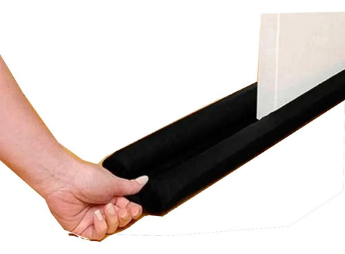 Kit 4 Protetor Para Porta 80cm Evita Odor Som Insetos Cor Preto Liso