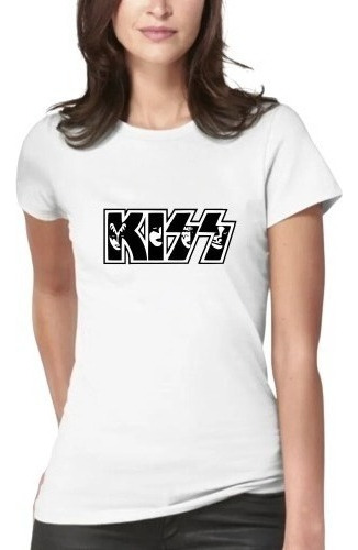 Polera Kiss All Nite Rock And Roll Banda Moda Mujer