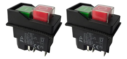 Interruptor Electromagnético De Seguridad KJD17 Para Herramientas De Jardín Y Máquinas (220V, 2 Unidades) – Prizom – Reinicio Manual Y Corte Bipolar