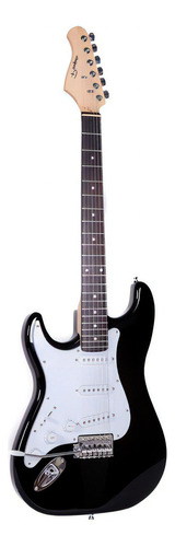 Guitarra Eléctrica Parquer Stratocaster Zurdos Negra Color Negro Orientación De La Mano Zurdo