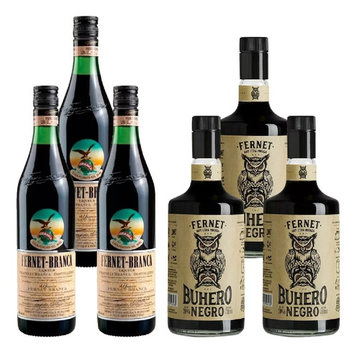 Promo Combo X 3 Fernet Branca + 3 Fernet Buhero Mostodivino