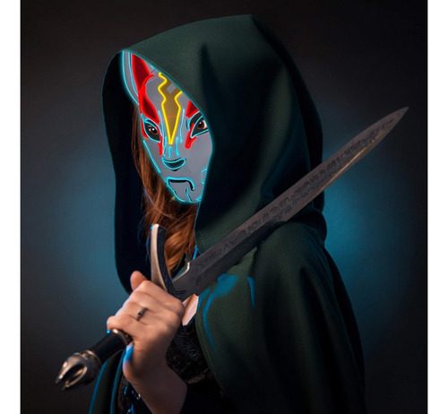 Máscaras De Zorro Para Halloween Zoon Mask Con Luz Led