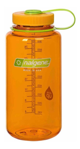 Botella Nalgene Free Bpa 1 L 32 Oz Boca Ancha Made In Usa Color Clementine