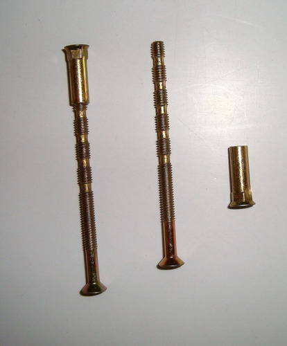 Imagen 5 de 6 de Tornillos Pasantes 4x60 (fijación Manijón Etc) Ranura Corte