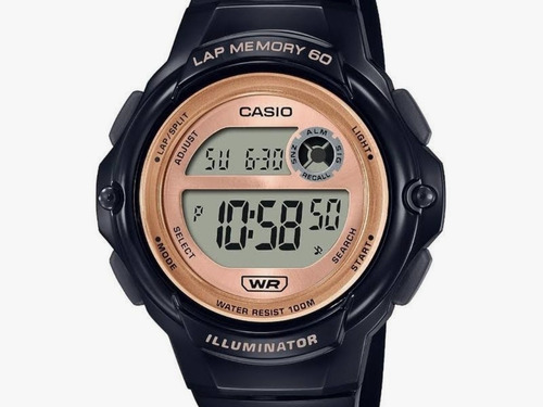 Reloj Casio Lws-1200h Dama Digital Lap Memori 60 Wr 100 M