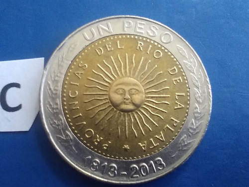 Moneda De Bicentenario 1813 2013 De 1 Peso Argentina 2013