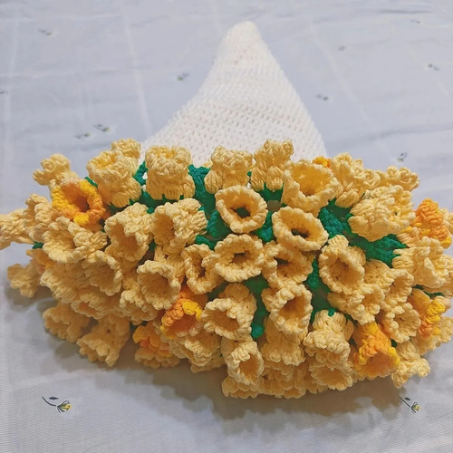 Manta De Ganchillo Con Forma De Ramo De Flores, Producto Aca