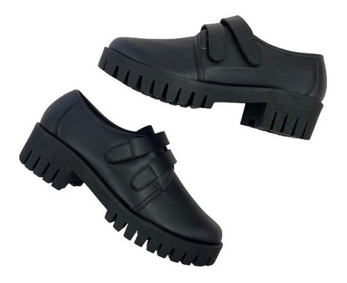 Imagen 4 de 10 de Zapato Casual Dama Felipe Rentería Moda Escolar Velcro Doble