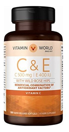 Vitamina Mundo Vitaminas C Y E Con Rosa Caderas 100cpsulas B
