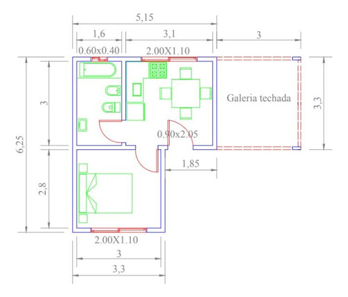 Hermosa Casa De Dos Ambientes A Construir (modelo Walpa) - No Es Prefabricada - Construcción En Ladrillos Y Hormigón