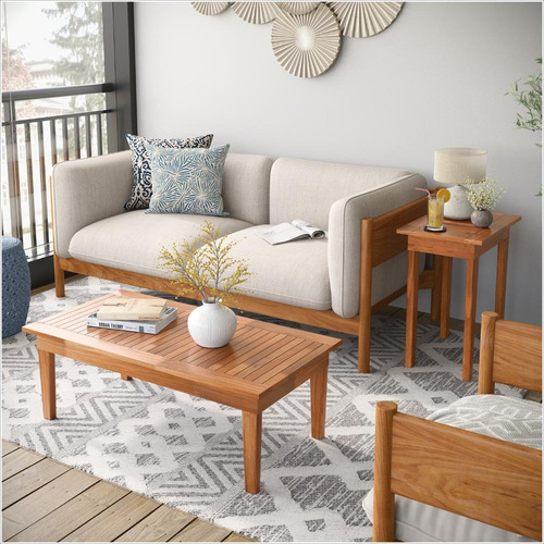 Ofertamo Mesa Rústica retangular cor madeira