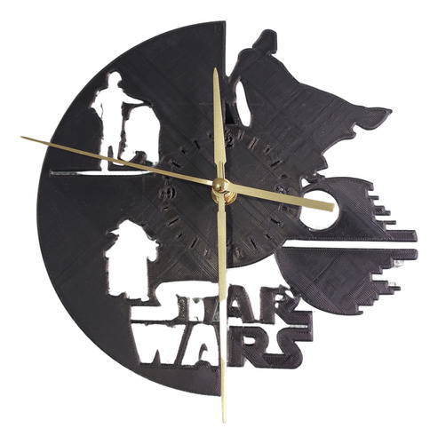 Reloj Pared  Star Wars Estrella De La Muerte  Impreso 3d