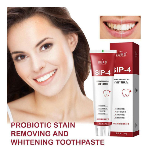 Pasta Dental De Probióticos Blanqueadora Sip-4, 2 Unidades