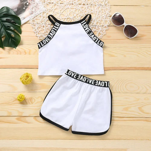 Conjunto De Pantalones Cortos Sin Mangas De Verano Para Niño