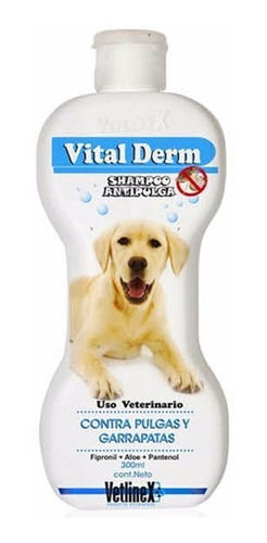 Oferta- Vitalderm Shampoo Antipulgas Fipronil + Aloe Perros