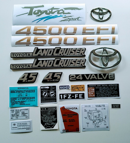 Toyota Land Cruiser 4500 Efi Emblemas Y Calcomanias Dorado