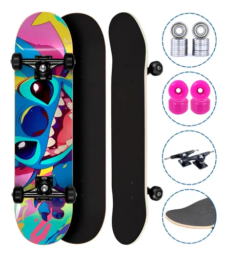 Skate Stitch Montado Completo Para Iniciantes Até 120kg | Frete grátis
