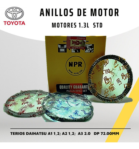 Anillos De Daihatsu/toyota Terios K3ve Std (02-07)