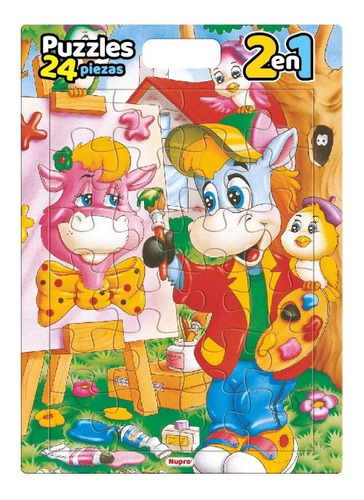 Cubi Puzzle Manijita 24pzs Pintor 2n1 Cubis Niños Nupro 1017