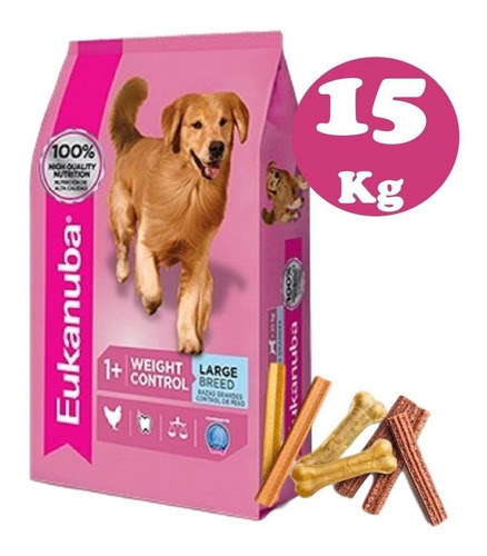 Eukanuba Weight Control Razas Grandes 15kg +snack