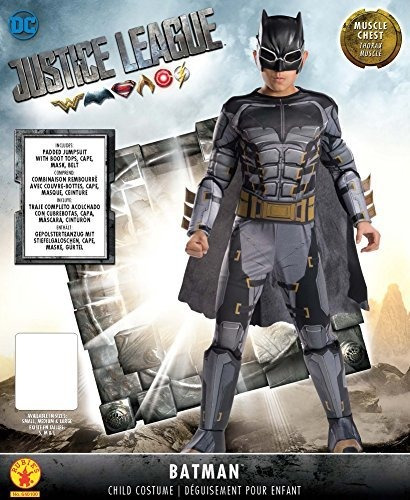 Disfraz Batman Liga De La Justicia Deluxe, Niño, Negro Y Gris