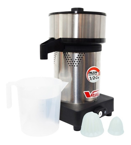 Espremedor elétrico Vitalex ESCV-I industrial 400W 60Hz aço inoxidável e preto 127V/220V