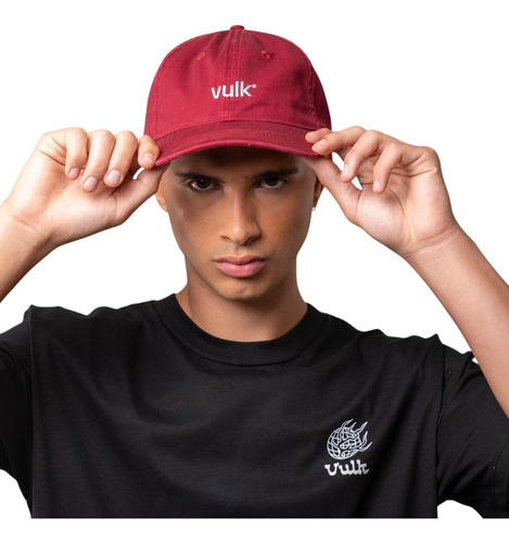Gorra Visera Vulk Logo Cap Unisex Shop Oficial Senise Surf Bordó Unico