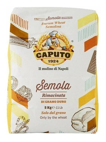 Sémola italiana de grano duro Caputo, 5 kg, ideal para pan y pasta