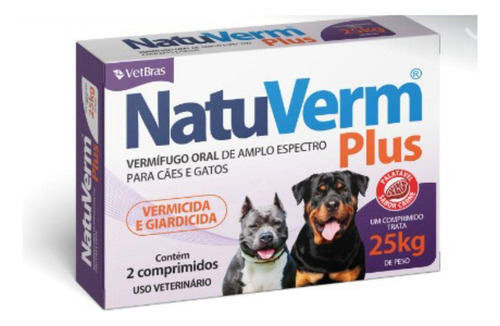Natu Verm Plus 1650 Mg - 2 Comprimidos
