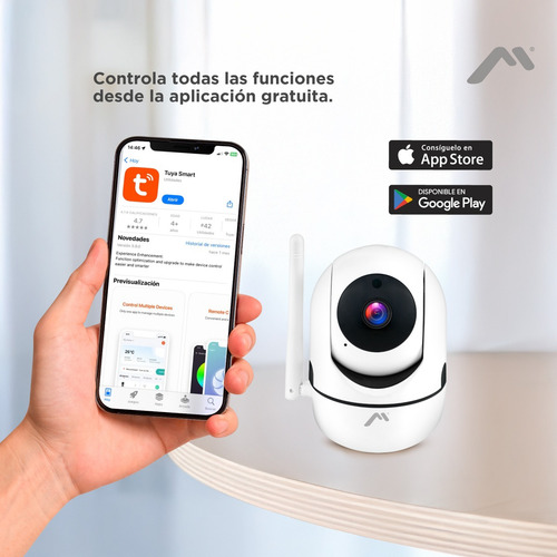 Cámara Wi-fi Robotizada Video S Hd 360° Msc-2007 Blanco