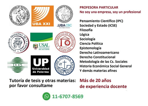 Imagen 1 de 10 de Clases Ipc Pensamiento Científico Icse Tutoria Tesis Y Otras