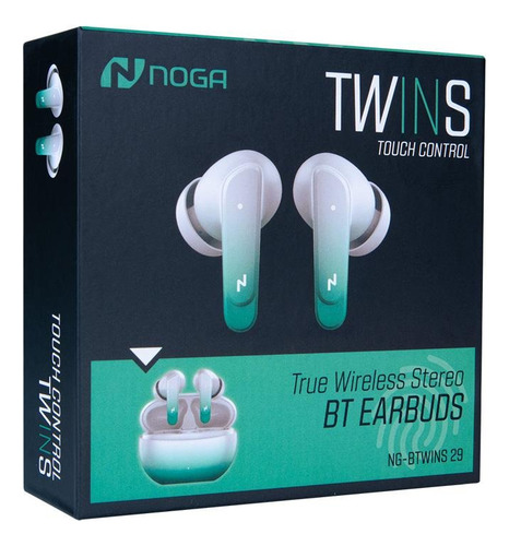 Auriculares Bluetooth Inalambricos Inear Tws Celular Noga 29 Color Verde
