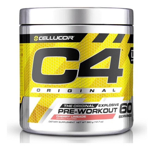 Cellucor C4 Pre Workout Incrementa Tu Energía Antes Del Entrenamiento Mejorar El Desempeño El Enfoque Y La Resistencia Con Cafeina Beta Alanina Y Creatina Sabor Cherry Limeade Total 60 Servicios 390 G