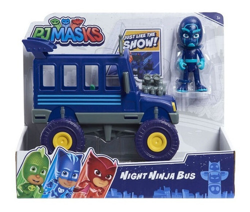 Pj Masks Vehículo Noche Ninja Y Autobús