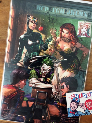 Comic - Super Sons #1 Kirkham C Joker Catwoman Poison Ivy