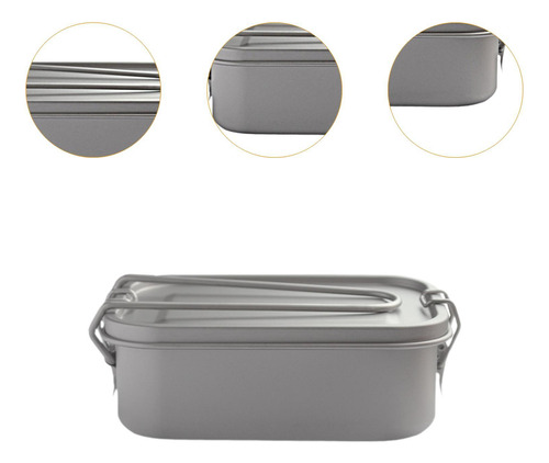 Fiambrera De Titanio Con Asa Plegable, Contenedor De 1 Mango