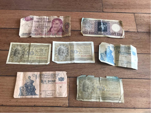 Billetes Antiguos Argentina (7 Billetes)