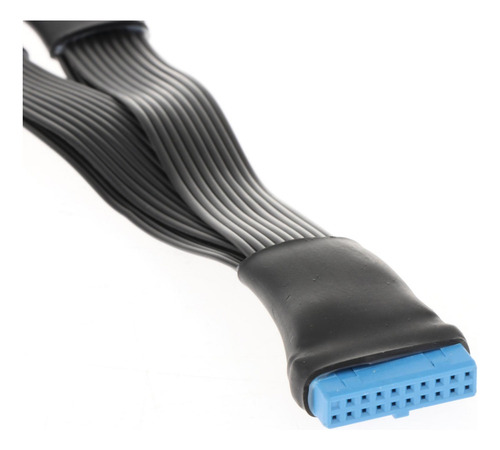 // Cabezal Usb De 19 Pines Macho 1 A 2 Puerto B 150 Mm