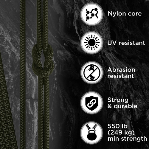 Cuerda Paracord De Nylon Para Supervivencia - 305m/61m/37m/3