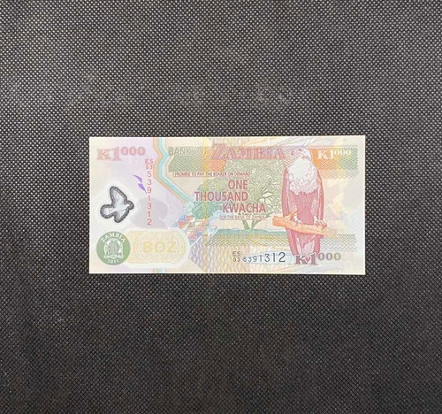 Imagen 2 de 4 de Zambia - 1.000 Kwacha - P #44 H - Polímero Plástico