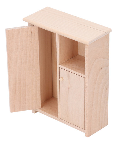 Mueble Para Casa De Muñecas En Miniatura, Accesorio De Mader