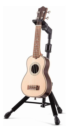 Hercules Uks100b Stand Base Soporte Profesional Para Ukulele Color Negro