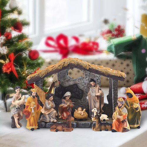 Cajas De Regalo Con Forma De Pesebre Navideño Con Forma De