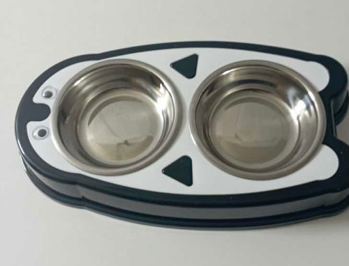 Plato Doble Para Gato Alimentos Dispensador Comida Y Agua