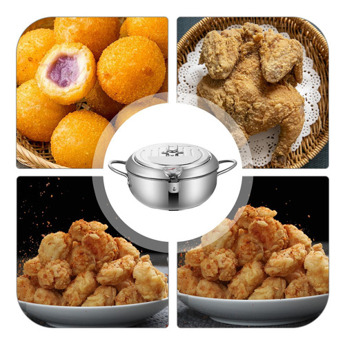 Olla Para Freír Con Tapa Olla Para Freír De Acero Inoxidable