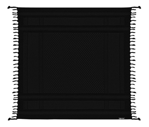 Imagem 2 de 8 de Shemagh Lenço 100% Algodão Militar Dune Preto Origem India