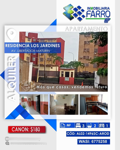 Apartamento En La Av Libertador/resd Los Jardines Al02-1496sc-arod