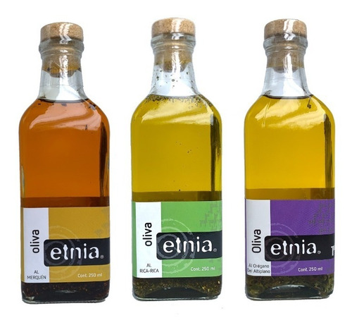 Aceites De Oliva (merquén, Rica Rica, Orégano)-etnia-250ml