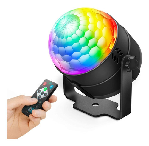 Bola Audioritmica Disco Led Giratoria 3w Rgb Control Remoto