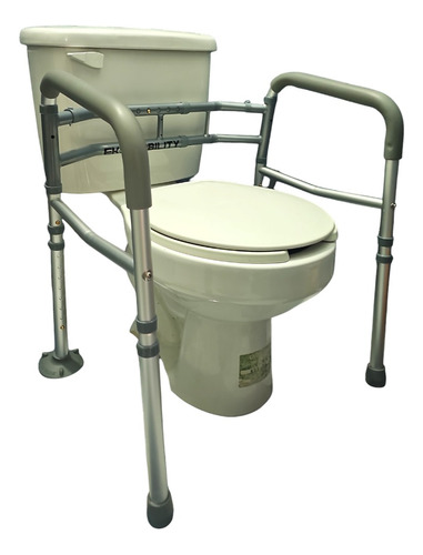 Soporte De Seguridad Para Wc Ajustable Ekm Color Plateado